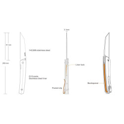 Купить Ніж складаний Ruike Fang P865-B