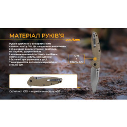 Купить Ніж складаний Ruike P843-W