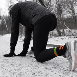 Купить Шкарпетки водонепроникні  Dexshell Running, p-p S, з помаранчевими смугами