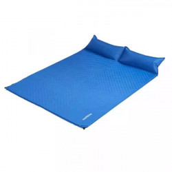 Купить Килимок самонадувний двомісний з подушкою Naturehike NH18Q010-D, 25 мм, синій