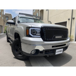 Купити Передні фари GMC Sierra 2007-2013  PRO серія вуглево-чорні AlphaRex AXHL-GS07-PPTS-LB-A