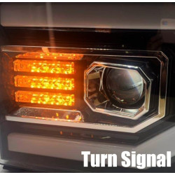 Купити Передні фари GMC Sierra 2007-2013  PRO серія чорні AlphaRex AXHL-GS07-PPTS-B-A