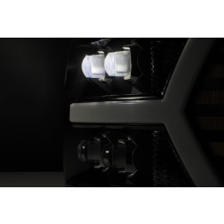 Купити Передні фари Chevrolet Silverado 2007-2013 LED NOVA серія чорні AlphaRex AXHL-CL07-PPTS-LED-B-A