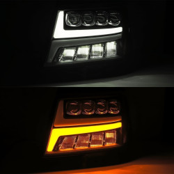 Купити Передні фари Chevrolet Tahoe 2007-2013 LED NOVA серія чорні AlphaRex AXHL-CT07-PPTS-LED-B-A
