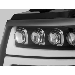 Купити Передні фари Chevrolet Tahoe 2007-2013 LED NOVA серія чорні AlphaRex AXHL-CT07-PPTS-LED-B-A