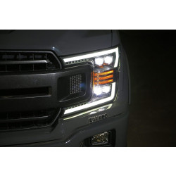 Купити Передні фари Ford F150 2018-2020 LED NOVA серія чорні AlphaRex AXHL-FF18-PPTS-LED-B-A-G2