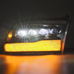 Купити Передні фари Dodge Ram 1500 Classic 2009-2023 LED NOVA серія вуглево-чорні AlphaRex AXHL-DR09-PPT-LED-LB-A-G2