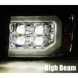 Купити Передні фари GMC Sierra 2007-2013 LED NOVA серія хром AlphaRex AXHL-GS07-PPTS-LED-C-A