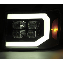 Купити Передні фари GMC Sierra 2007-2013 LED NOVA серія чорні AlphaRex AXHL-GS07-PPTS-LED-B-A