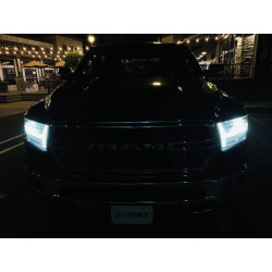 Купить Передние фары Dodge Ram 1500 2019-2022 PRO серия черные AlphaRex AXHL-DR19-PPTS-B-A