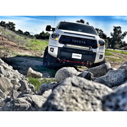 Купить Передние фары Toyota Tundra 2014-2021 LED NOVA серия углево-черные AlphaRex AXHL-TUN14-PPTS-LED-FLB-A