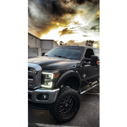 Купить Передние фары Ford Super Duty 2011-2016 PRO серия хром AlphaRex AHL-FD11-P-S-C