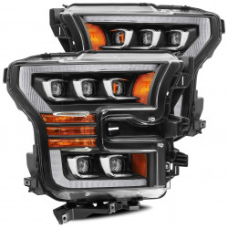 Купити Передні фари Ford F150 2015-2017 LED NOVA серія чорні AlphaRex AXHL-FF15-PPTS-LED-B-A-G2