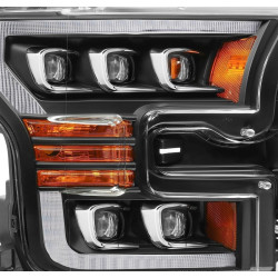 Купить Передние фары Ford F150 2015-2017 LED NOVA серия черные AlphaRex AXHL-FF15-PPTS-LED-B-A-G2