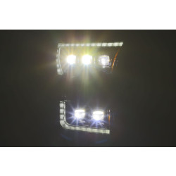 Купить Передние фары Ford F150 2015-2017 LED NOVA серия хром AlphaRex AXHL-FF15-PPTS-LED-C-A-G2