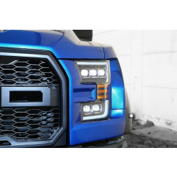 Купити Передні фари Ford F150 2015-2017 LED NOVA серія колір Alpha-Black AlphaRex AXHL-FF15-PPTS-LED-FLB-A-G2