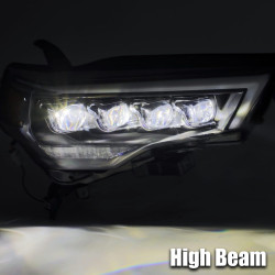 Купить Передние фары Toyota 4Runner 2014-2022 LED NOVA серия цвет Alpha-Black AlphaRex AHL-T414-N-LB