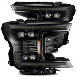 Купить Передние фары Ford F150 2018-2020 LED NOVA серия цвет Alpha-Black AlphaRex AXHL-FF18-PPTS-LED-FLB-A-G2
