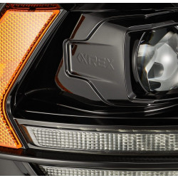 Купить Передние фары Dodge Ram 1500 Classic 2009-2023 LED LUXX серия цвет Alpha-Black AlphaRex AHL-DR09-PL-G4-SA-LB