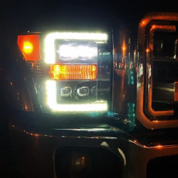 Купить Передние фары Ford Super Duty 2011-2016 LED NOVA серия хром AlphaRex AHL-FD11-N-C