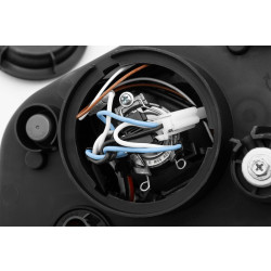 Купить Передние фары LED Ford Mustang 2010-2014 LED LUXX серия углево-черные AlphaRex AHL-FM10-PL-SA-LB