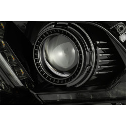 Купить Передние фары LED Ford Mustang 2010-2014 LED LUXX серия углево-черные AlphaRex AHL-FM10-PL-SA-LB