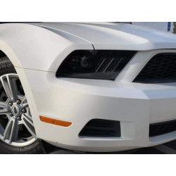 Купить Передние фары LED Ford Mustang 2010-2014 LED LUXX серия углево-черные AlphaRex AHL-FM10-PL-SA-LB