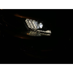 Купить Передние фары LED Ford Mustang 2010-2014 LED LUXX серия хром AlphaRex AHL-FM10-PL-SA-C