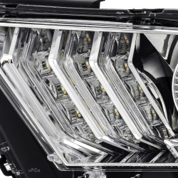 Купить Передние фары LED Ford Mustang 2010-2014 LED LUXX серия хром AlphaRex AHL-FM10-PL-SA-C