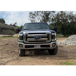 Купить Передние фары Ford Super Duty 2011-2016 LED NOVA серия черные AlphaRex AHL-FD11-N-B