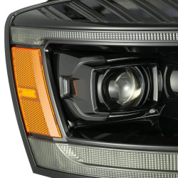 Buy Front headlights Dodge RAM 1500 Classic 2006-2008 Pro Series Carbohydrate-Black Alpharex AHL-DR06-P-S-LB