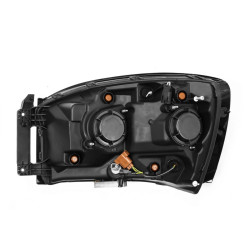 Buy Front headlights Dodge RAM 1500 Classic 2006-2008 LED LUXX Series Color ALPHA-BLACK ALPHAREX AHL-DR06-PL-SA-LB
