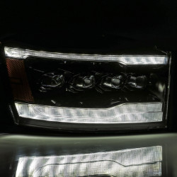 Buy Front headlights Dodge Ram 1500 Classic 2006-2008 LED NOVA ALPHA-BLACK ALPHAREX AHL-DR06-N-LB series