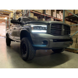 Buy Front headlights Dodge Ram 1500 Classic 2006-2008 LED NOVA ALPHA-BLACK ALPHAREX AHL-DR06-N-LB series
