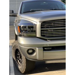 Buy Front headlights Dodge Ram 1500 Classic 2006-2008 LED NOVA CHRM CHRME ALPHARAREX AHL-DR06-N-C