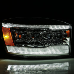 Buy Front headlights Dodge Ram 1500 Classic 2006-2008 LED NOVA CHRM CHRME ALPHARAREX AHL-DR06-N-C