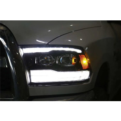 Buy Front headlights Dodge Ram 1500 Classic 2009-2023 LED LUXX Series Black Alpharex Ahl-DR09-PL-G3-SA-B