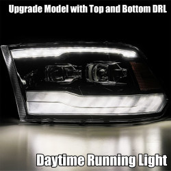 Buy Front headlights Dodge Ram 1500 Classic 2009-2023 LED LUXX Series Black Alpharex Ahl-DR09-PL-G3-SA-B