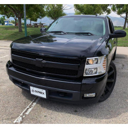 Buy Front headlights Chevrolet Silverado 2007-2013 LED LUXX CHRM CHROM ALPHARAREX AHL-CL07-PL-SA-C