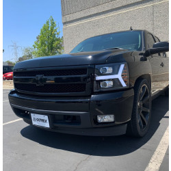 Buy Front headlights Chevrolet Silverado 2007-2013 LED LUXX Series Carbon-Black Alpharex AHL-CL07-PL-SA-LB