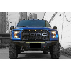 Купить Передние фары LED Ford F150 2015-2017 LED LUXX серия углево-черные AlphaRex AHL-FF15-PL-SA-LB