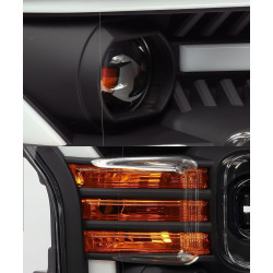 Купить Передние фары LED Ford F150 2015-2017 LED LUXX серия черные AlphaRex AHL-FF15-PL-SA-B