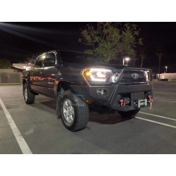 Buy Front headlights Toyota Tacoma 2012-2015 Pro Series Color ALPHA-BLACK ALPHAREX AHL-DT12-P-FLB