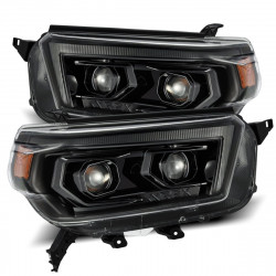 Купить Передние фары LED Toyota 4Runner 2010-2013 LED LUXX серия углево-черные AlphaRex AHL-T410-PL-SA-FLB