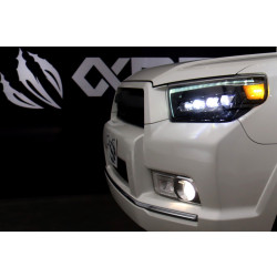 Buy Front headlights Toyota 4Runner 2010-2013 LED Nova Series color Alpha-Black Alpharex AHL-T410-N-FLB