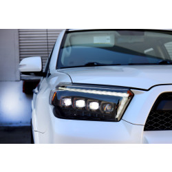 Buy Front headlights Toyota 4Runner 2010-2013 LED Nova Series color Alpha-Black Alpharex AHL-T410-N-FLB