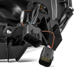 Buy Front headlights GMC Sierra 2014-2018 Pro Series Color ALPHA-BLACK ALPHAREX AHL-GS14-P-FLB