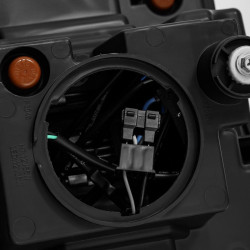 Buy Front headlights GMC Sierra 2014-2018 LED Nova Series Color ALPHA-BLACK ALPHAREX AHL-GS14-N-FLB