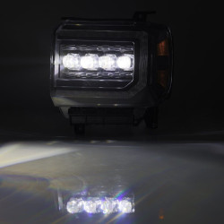 Buy Front headlights GMC Sierra 2014-2018 LED Nova Series Black Alpharex Ahl-GS14-N-B
