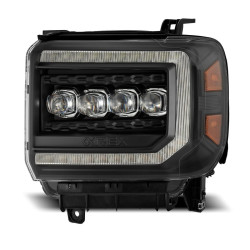 Buy Front headlights GMC Sierra 2014-2018 LED Nova Series Black Alpharex Ahl-GS14-N-B
